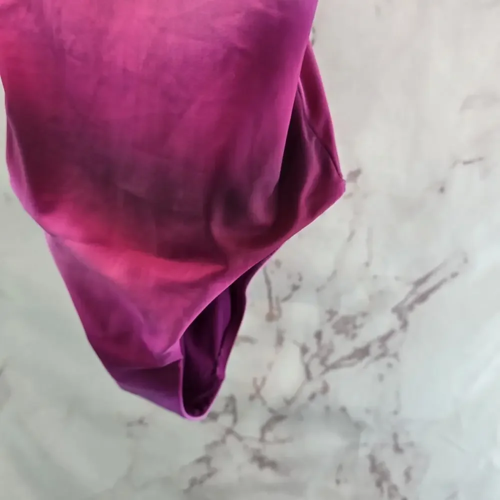 Athleta Swim Suit Womens XXS 2XS Pink Racerback Bathing One Piece Malibu Ombre